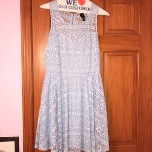 Blue lace dress